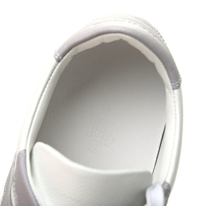 Hermes Epsom Suede Boomerang Sneakers 40 White Gris 6 of 8