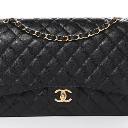 Chanel Caviar Quilted Maxi Double Flap Black 9 of 15