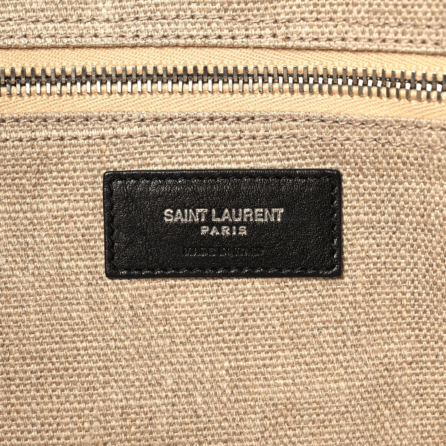 Linen Calfskin Rive Gauche Tote Optic White