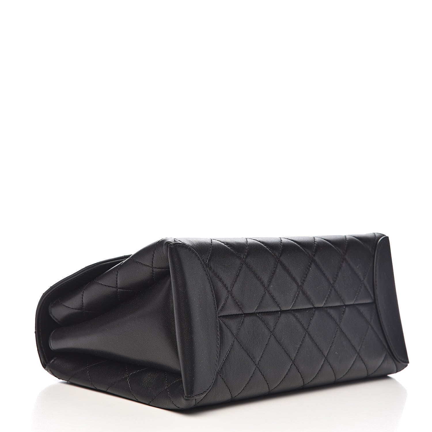 Chanel Lambskin Quilted Large Trendy Spirit Top Handle Bag Black 4 of 13