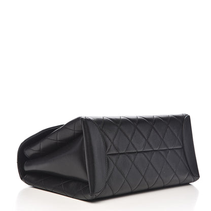 Chanel Lambskin Quilted Large Trendy Spirit Top Handle Bag Black 4 of 13