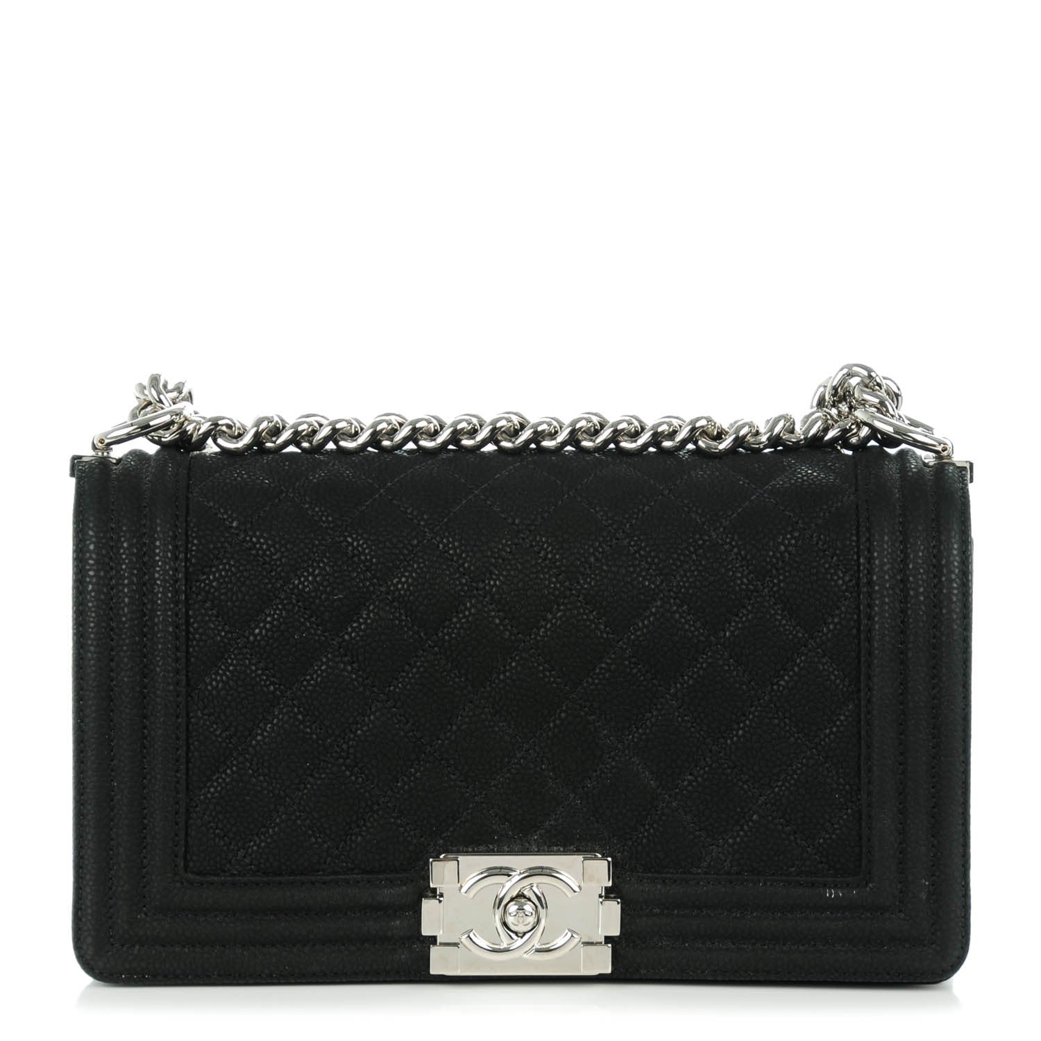 Chanel Iridescent Caviar Quilted Medium Boy Flap Black 1 of 8