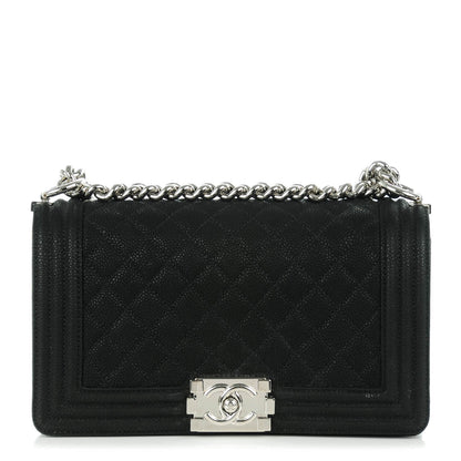 Chanel Iridescent Caviar Quilted Medium Boy Flap Black 1 of 8