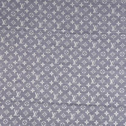 Louis Vuitton Silk Wool Monogram Denim Shawl Blue 1 of 5