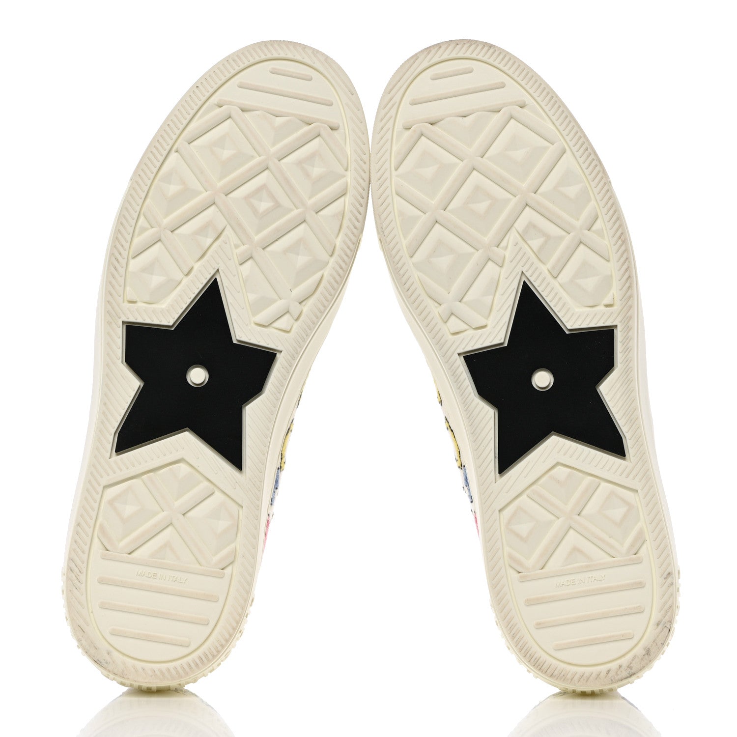 Christian Dior Canvas Zodiac Pixel Embroidered Womens Walk'N'Dior Low Top Sneakers 39 White Multicolor 5 of 9