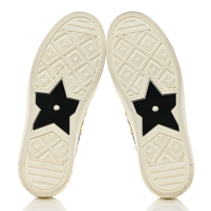 Christian Dior Canvas Zodiac Pixel Embroidered Womens Walk'N'Dior Low Top Sneakers 39 White Multicolor 5 of 9