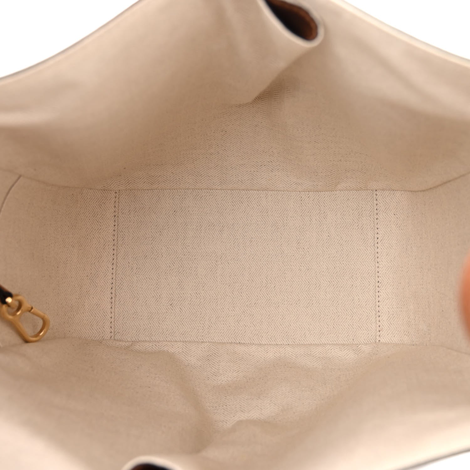 Loewe Calfskin Canvas Anagram Small Hammock Shoulder Bag Ecru Tan 5 of 11