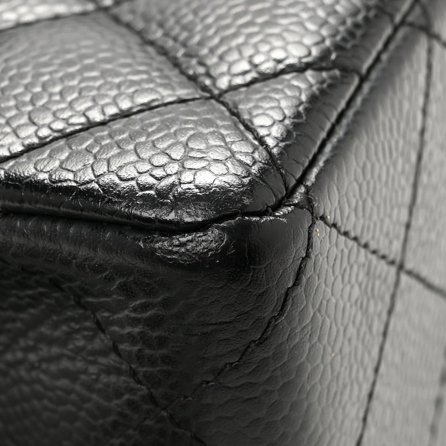 Caviar Quilted Mini Square Flap Black