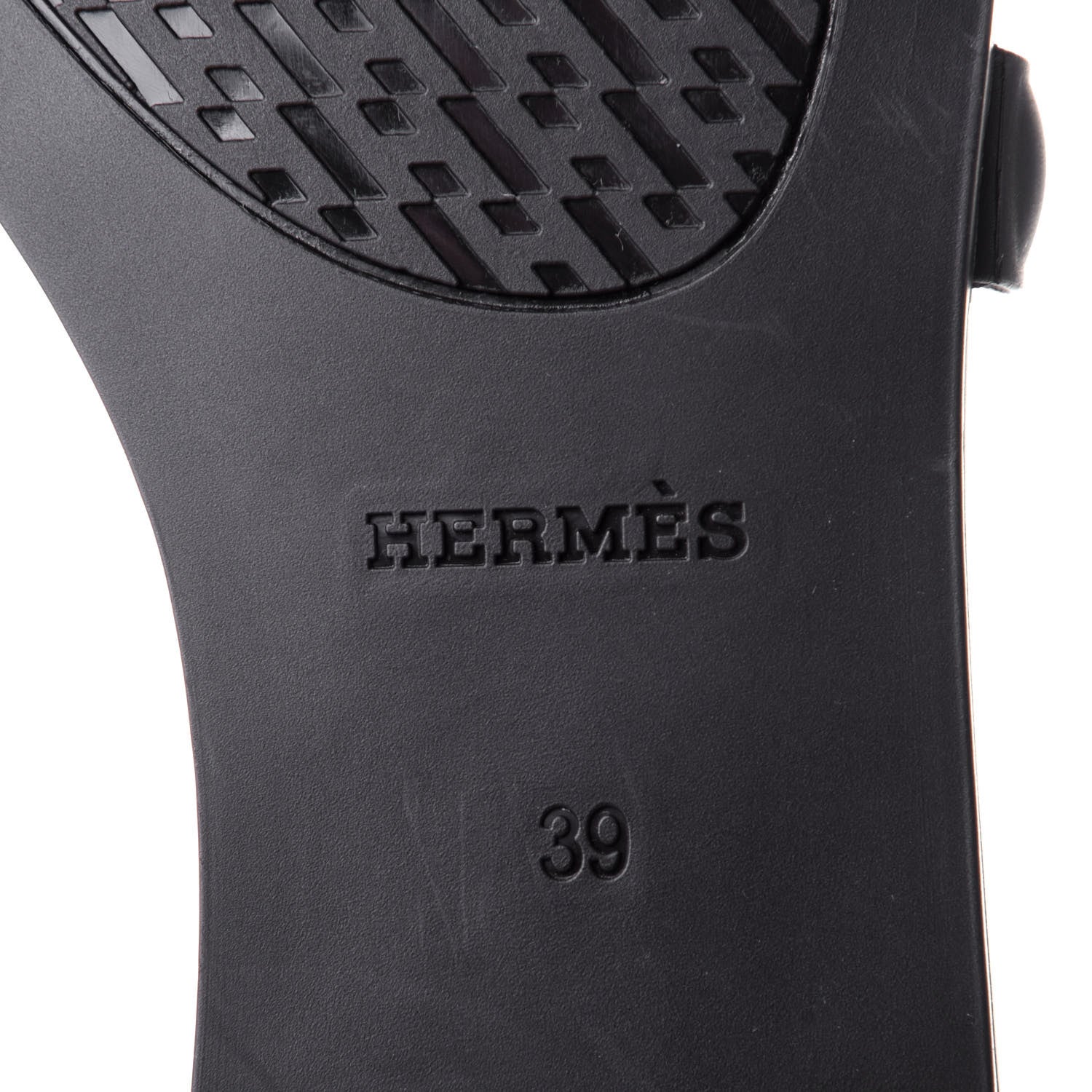 Hermes Rubber Aloha Sandals 39 Black 8 of 9