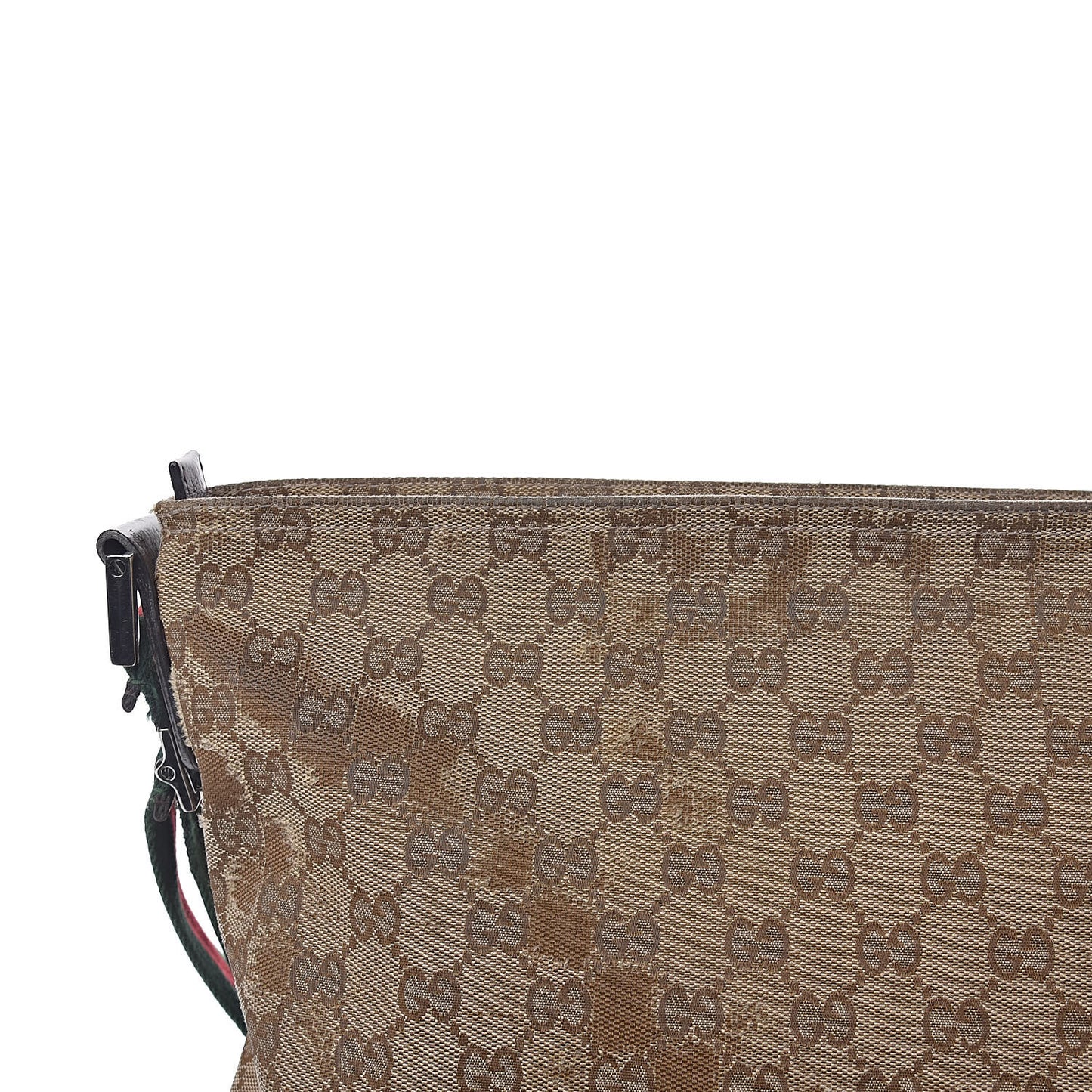 Monogram Web Medium Flat Messenger Bag Brown