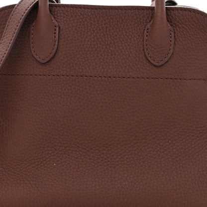 The Row Grained Calfskin Soft Margaux 10 Bag Dark Mocha 7 of 9