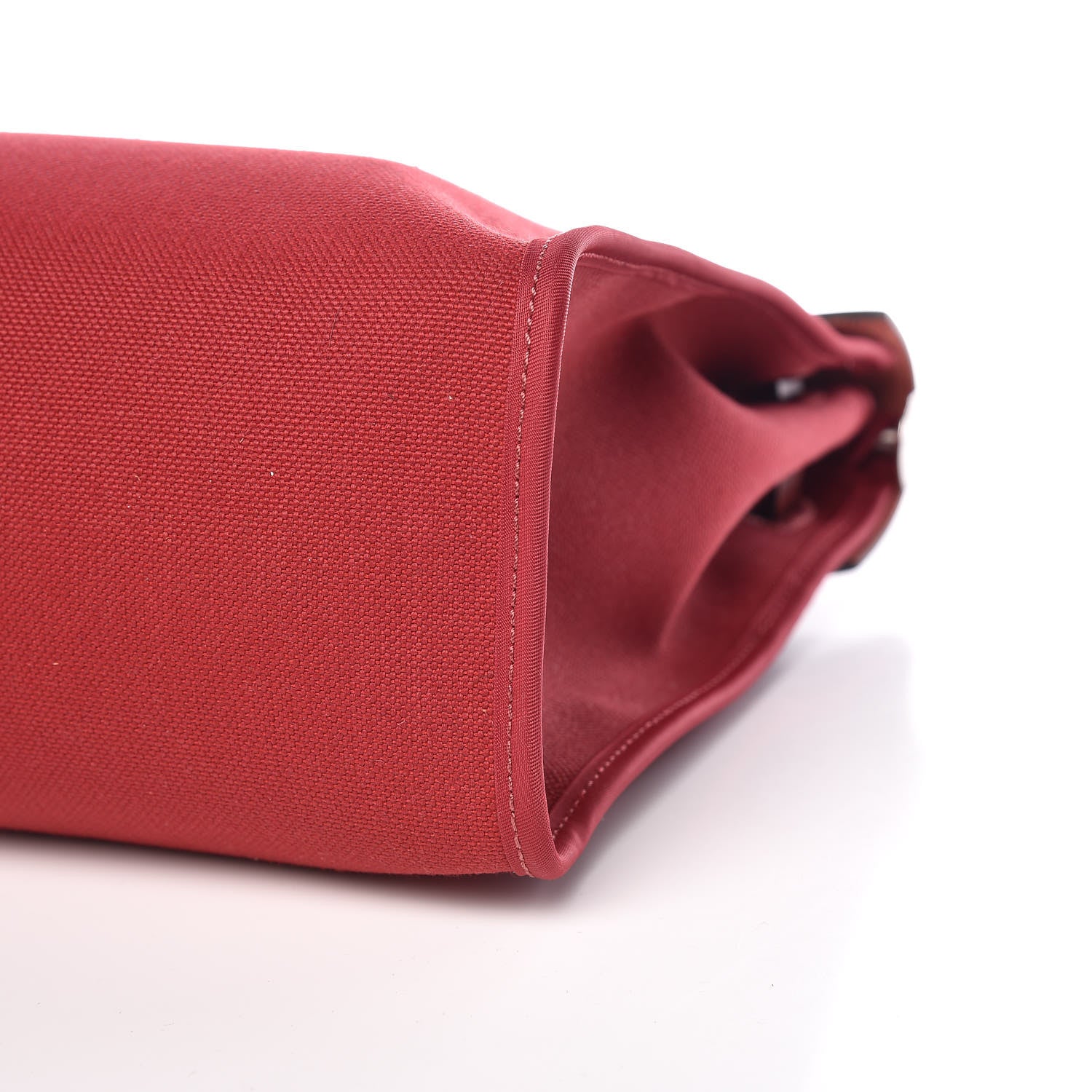 Hermes Vache Hunter Toile Herbag Zip 31 PM Rouge Grenat Rouge H 7 of 12
