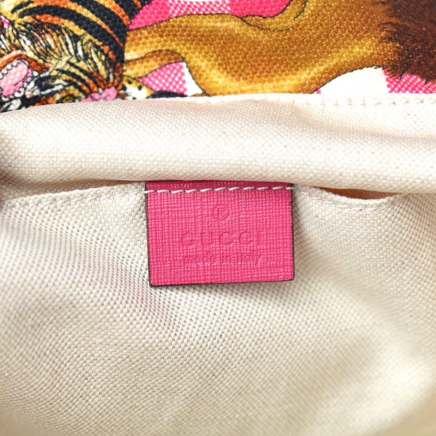 Canvas Kids Tiger Print Tote Multicolor
