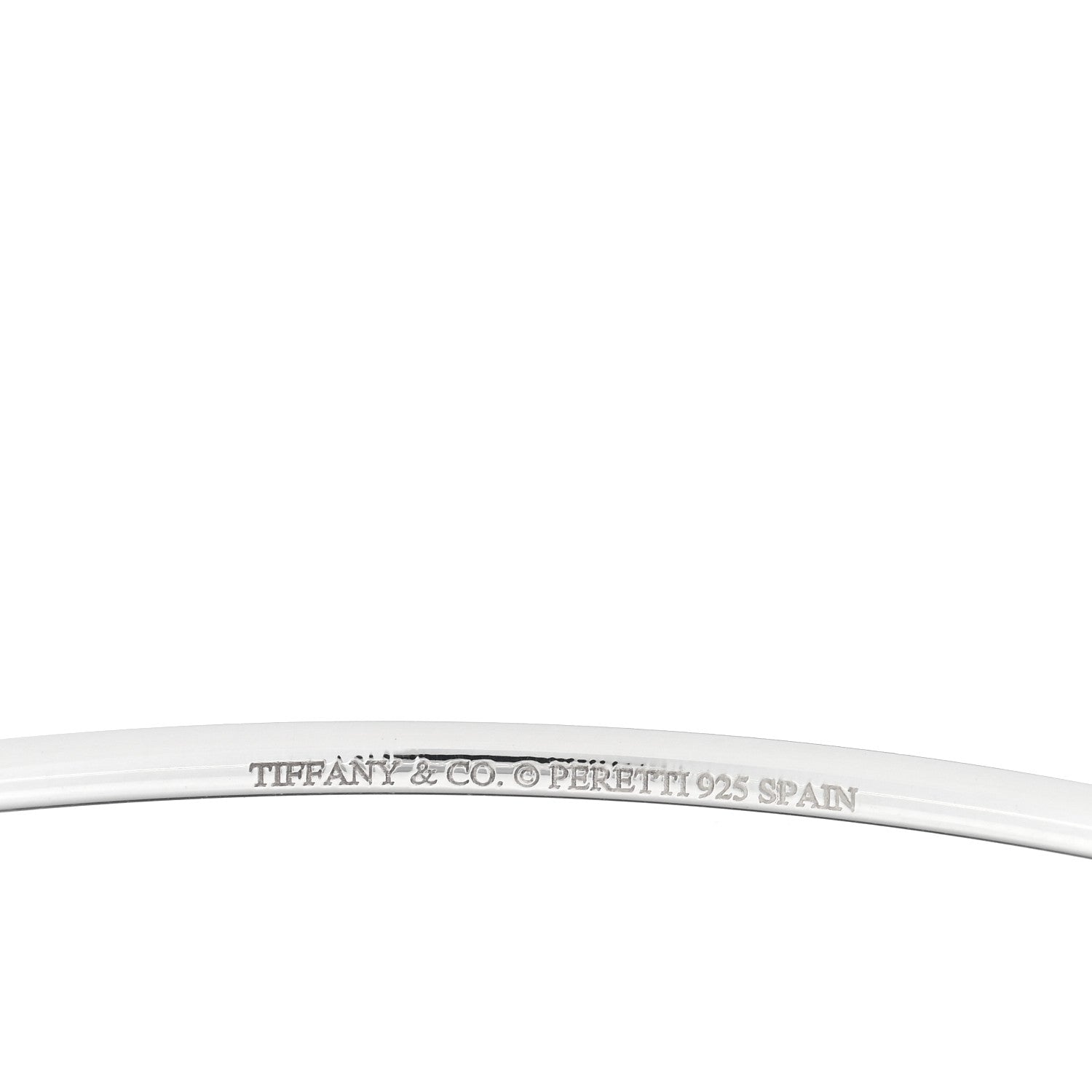 Tiffany Sterling Silver Elsa Peretti Double Open Heart Bangle Bracelet 3 of 3