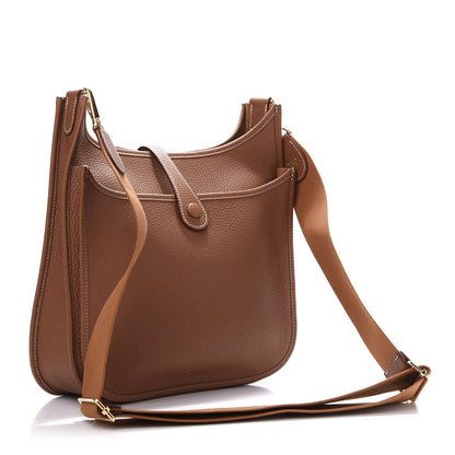 Hermes Taurillon Clemence Evelyne III PM Gold 4 of 11