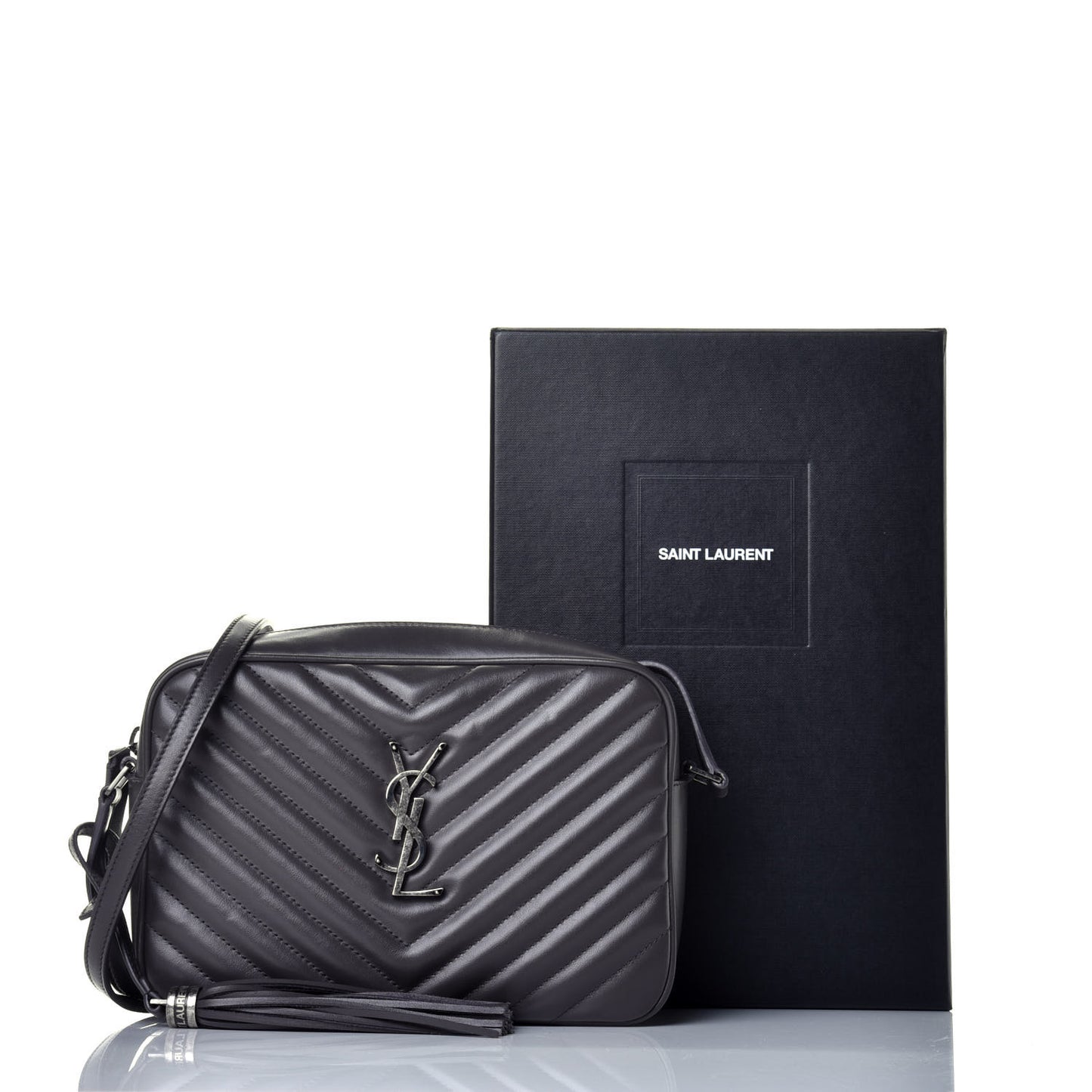 Calfskin Matelasse Monogram Lou Camera Bag Asphalt