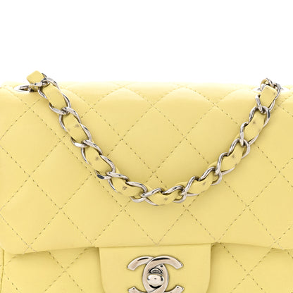 Chanel Lambskin Quilted Mini Square Flap Light Yellow 9 of 14
