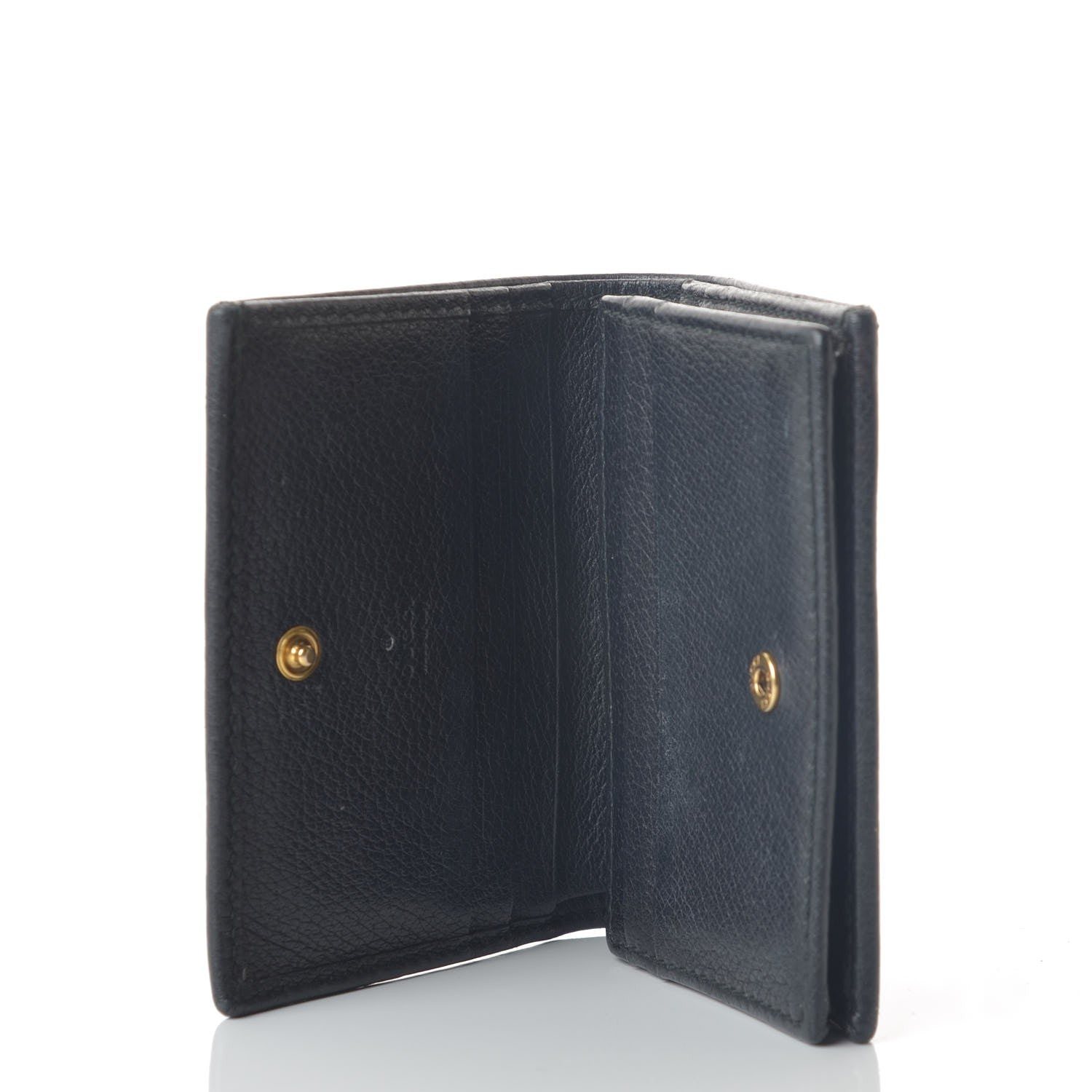 Gucci Calfskin Crystal Double G Card Case Black 5 of 7