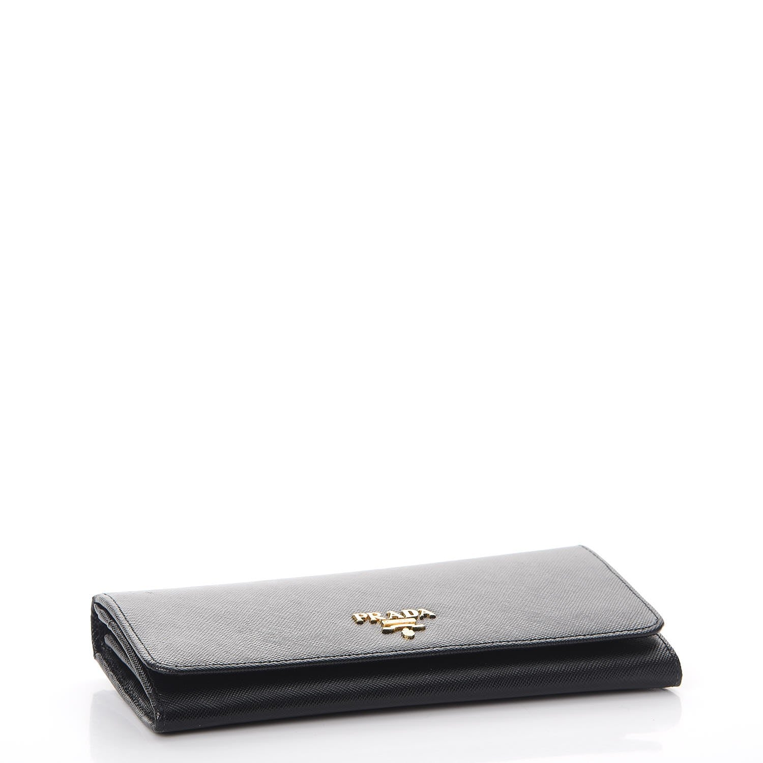 Prada Saffiano Metal Continental Flap Wallet Nero Black 4 of 10