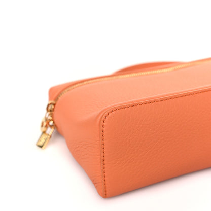 Loro Piana Grained Calfskin L19 Extra Pocket Pouch Cinnamon Orange 7 of 8