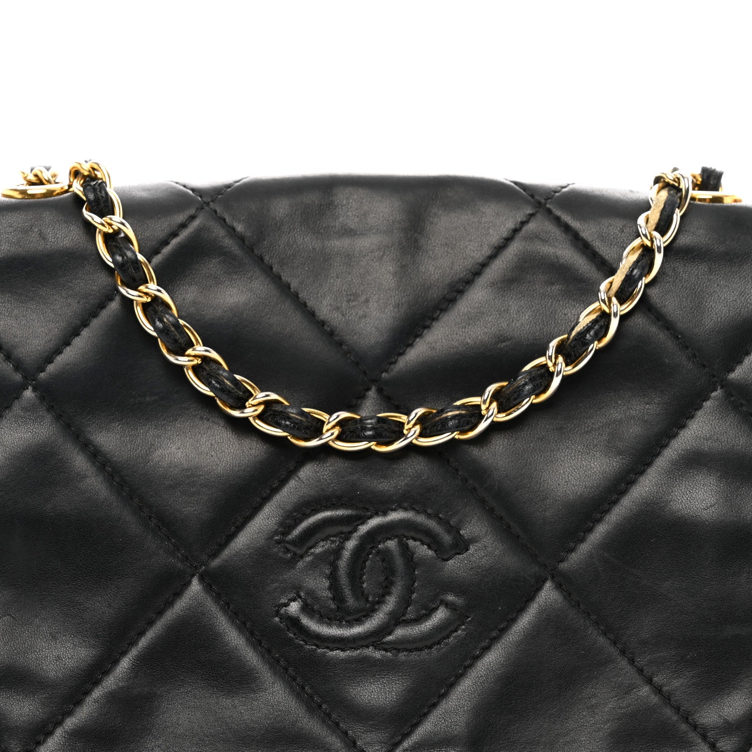 Chanel Lambskin Quilted CC Small Single Flap Black 5 of 15