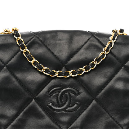 Chanel Lambskin Quilted CC Small Single Flap Black 5 of 15