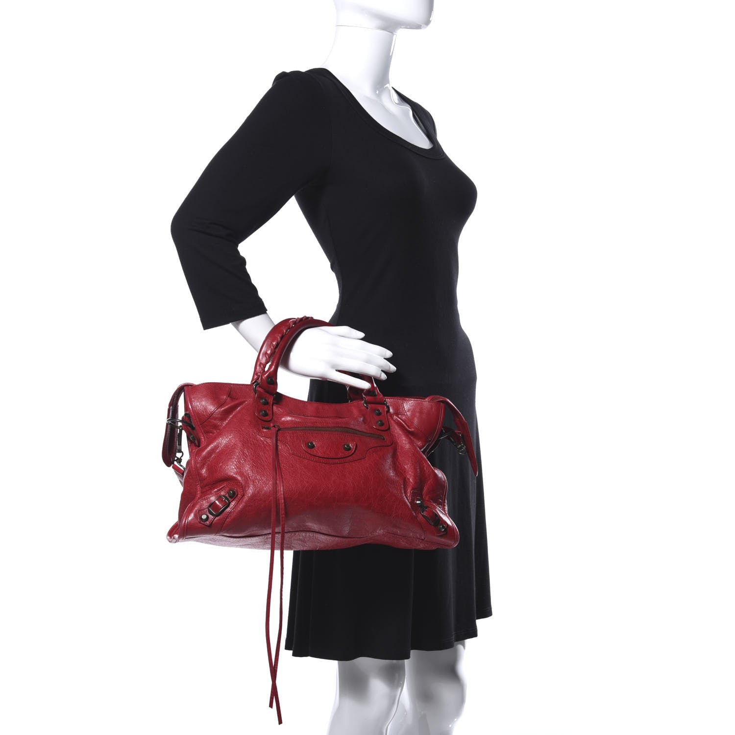 Balenciaga Agneau Classic Hardware City Rubisse 2 of 18
