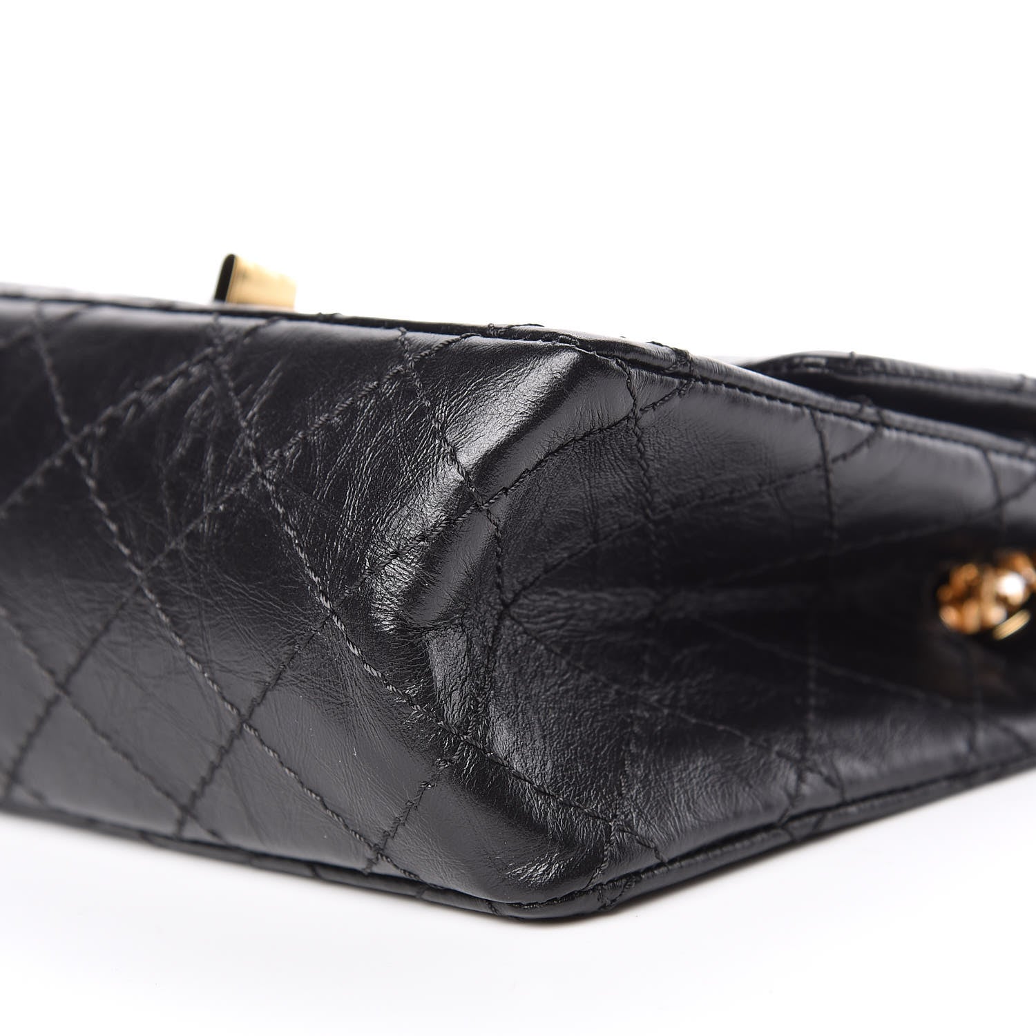 Chanel Aged Calfskin Quilted 2.55 Reissue Mini Flap Black 6 of 11