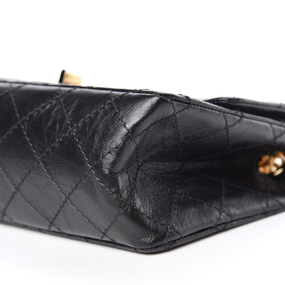 Chanel Aged Calfskin Quilted 2.55 Reissue Mini Flap Black 6 of 11