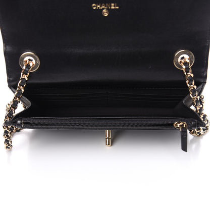 Chanel Lambskin Quilted Trendy CC Wallet On Chain WOC Black 5 of 15