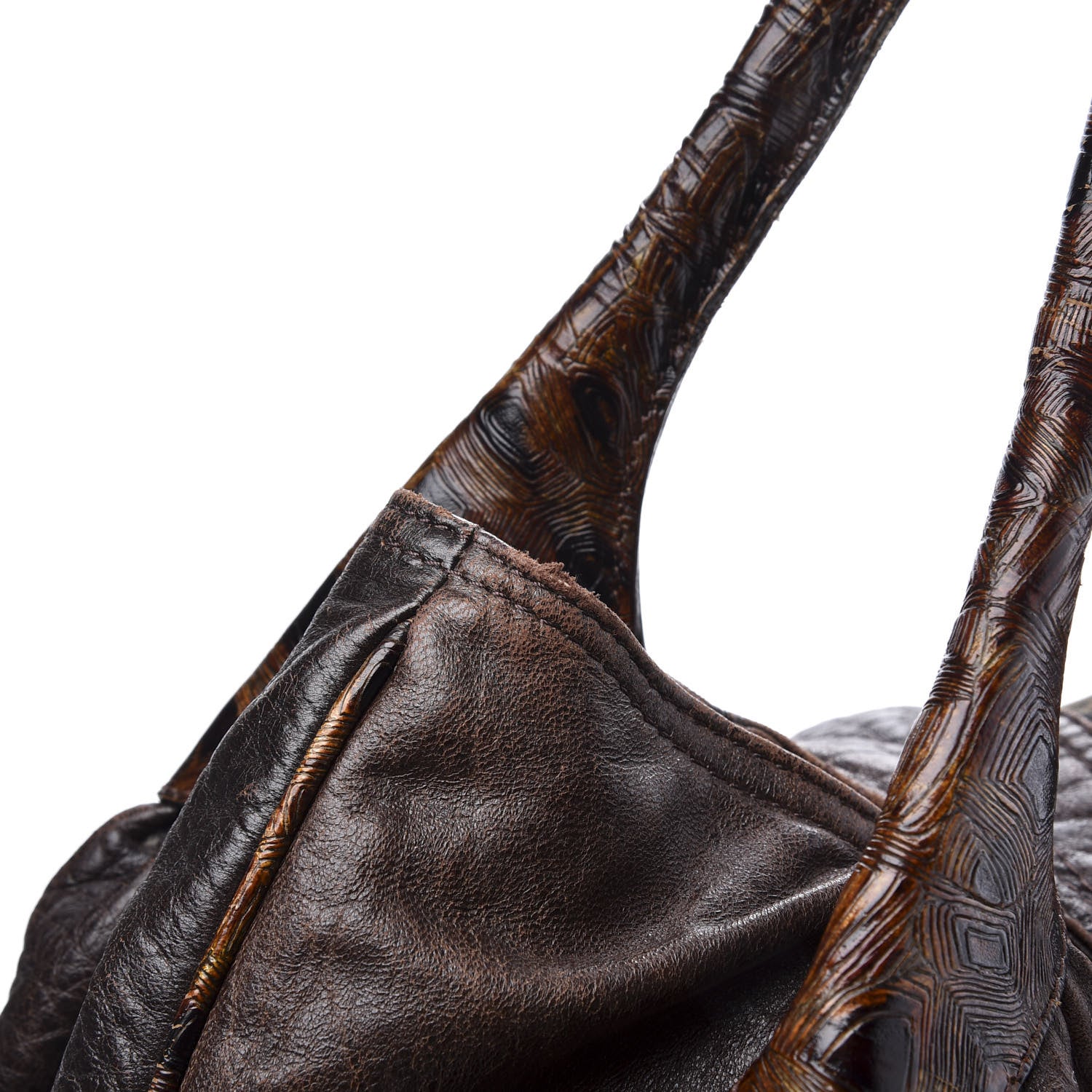 Fendi Zucca Nappa Nuvolata Vitello Tortuga Spy Tobacco Moro 11 of 12