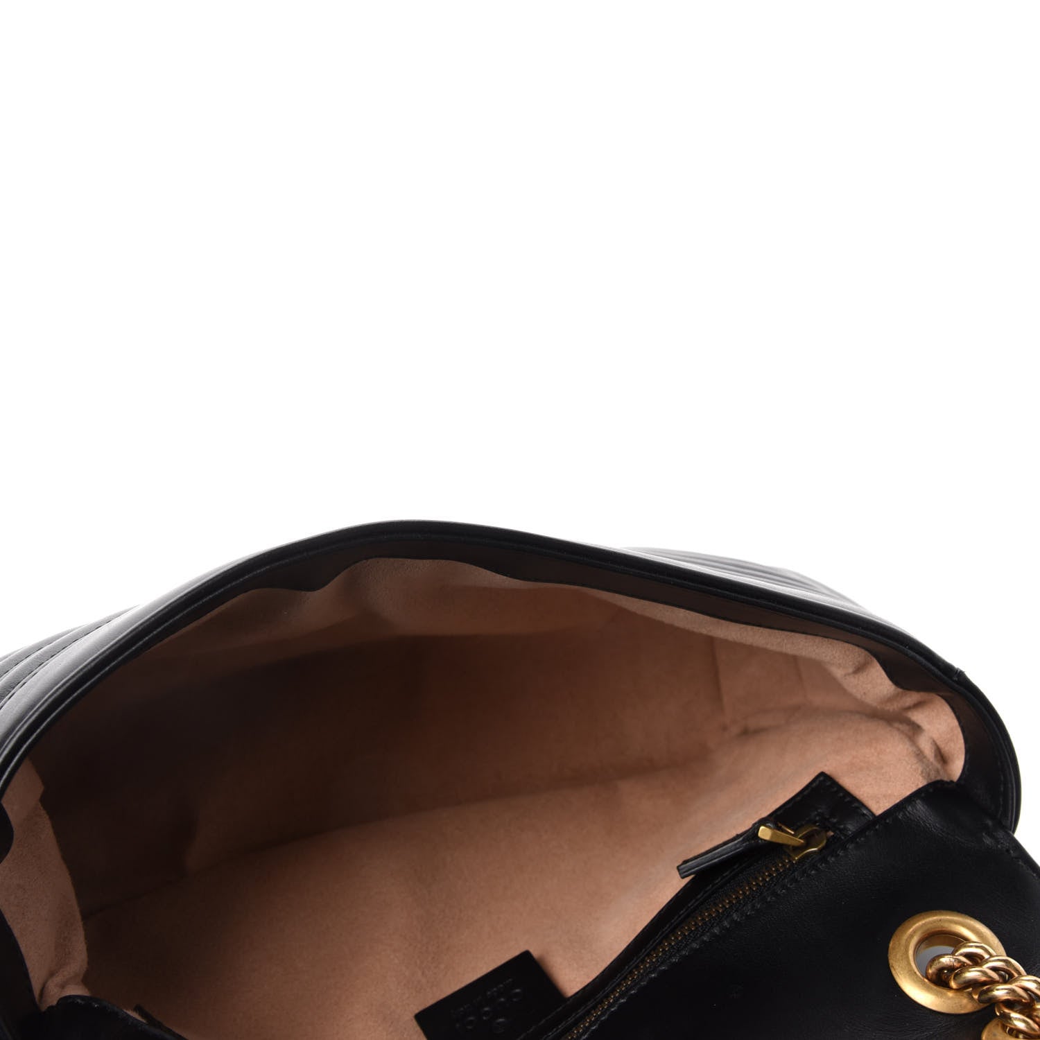 Gucci Calfskin Matelasse Small GG Marmont Shoulder Bag Black 6 of 11