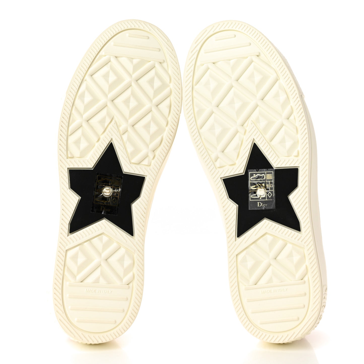 Resille Embroidered Walk 'N' Dior Low Top Sneakers 36 Cream