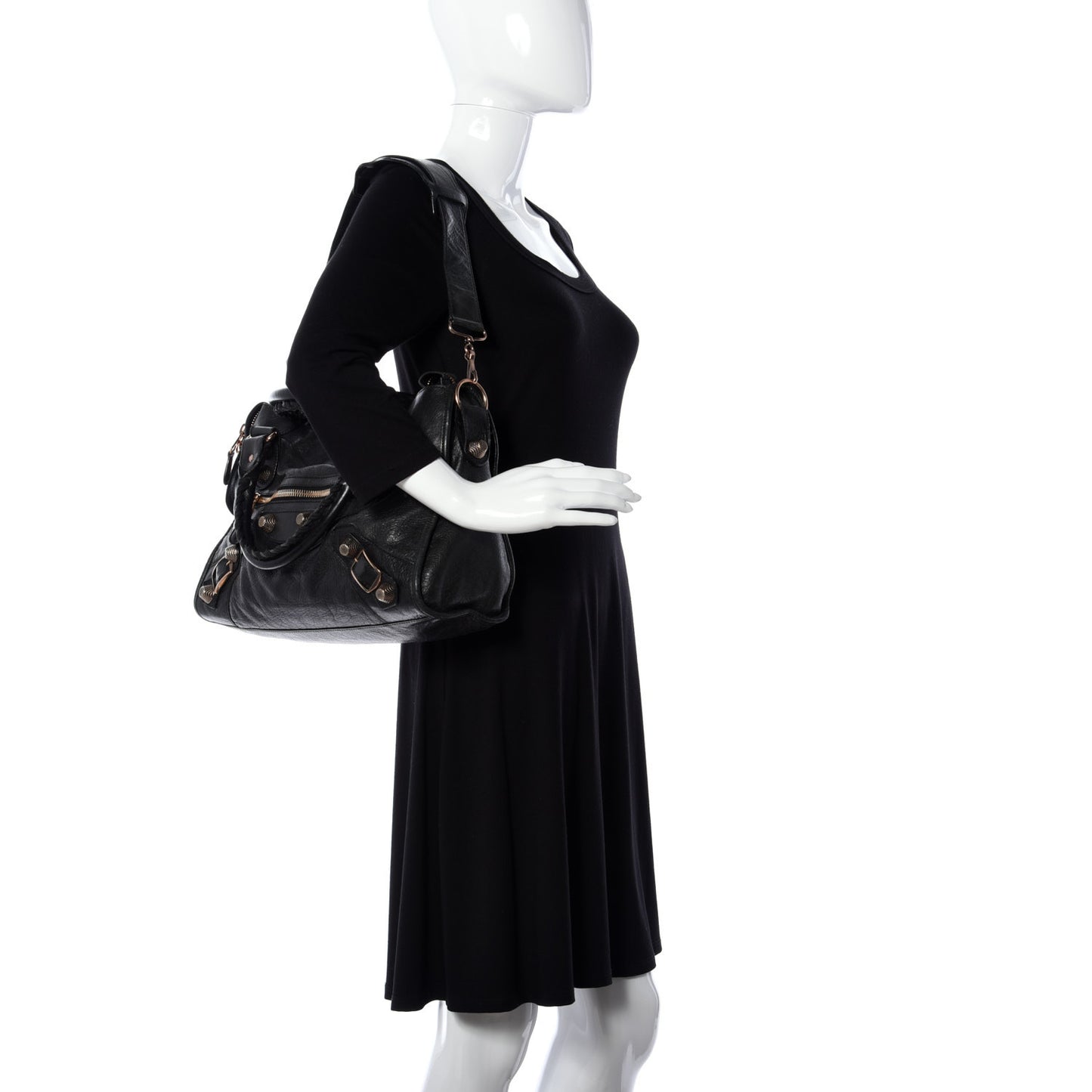 Agneau Giant 21 Rose Gold Hardware City Black