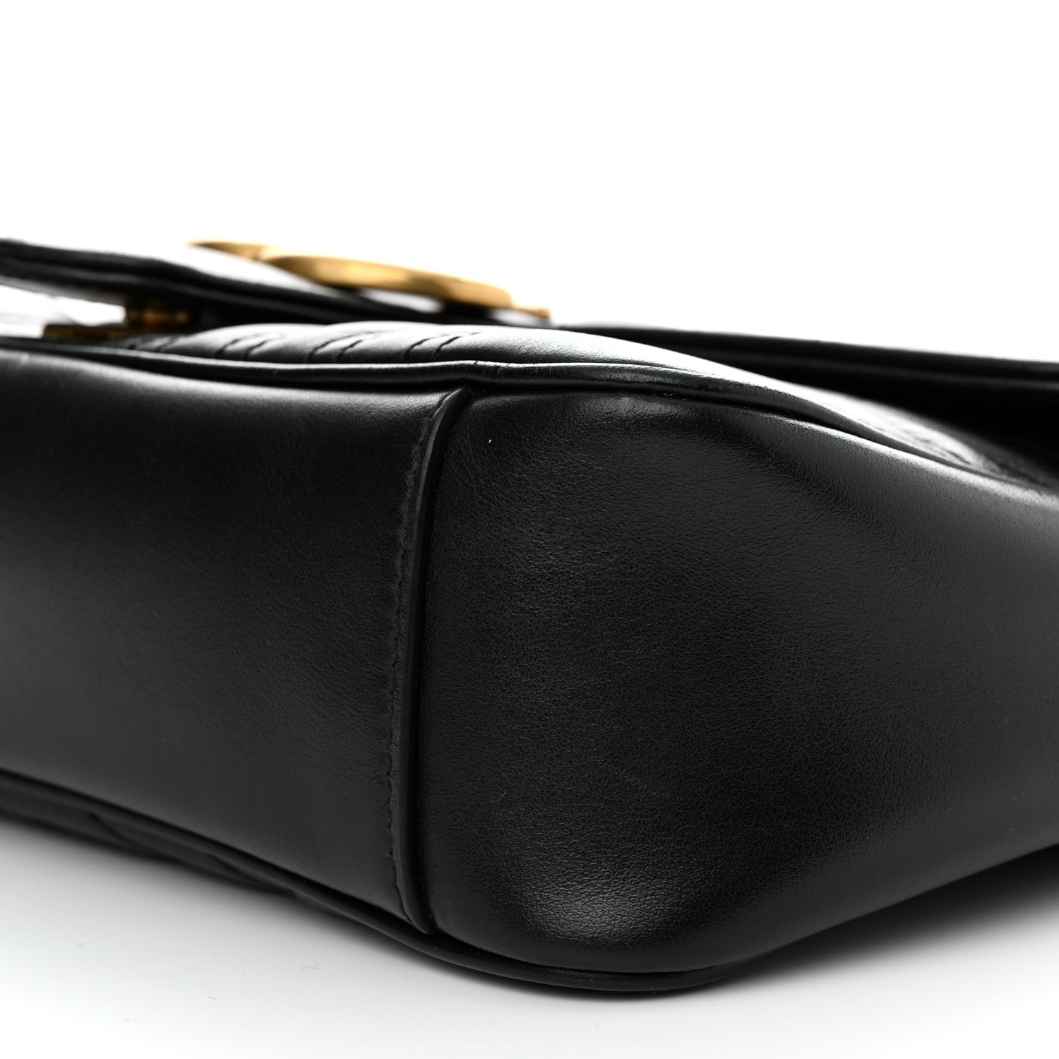 Gucci Calfskin Matelasse Small GG Marmont Shoulder Bag Black 10 of 10