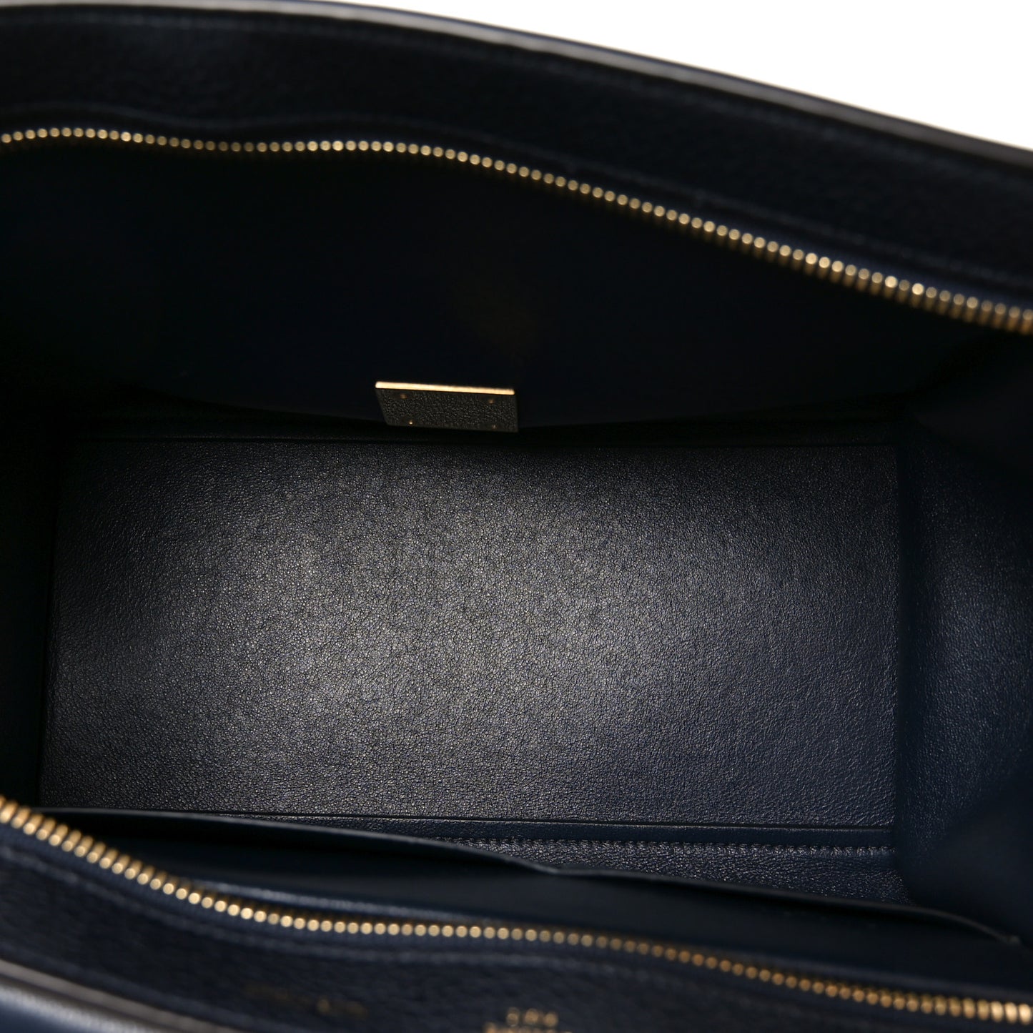 Drummed Calfskin Suede Small Trapeze Midnight