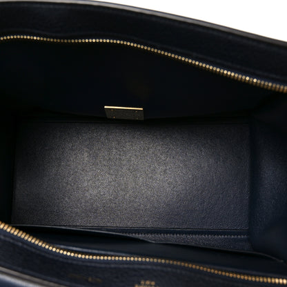 Celine Drummed Calfskin Suede Small Trapeze Midnight 4 of 8
