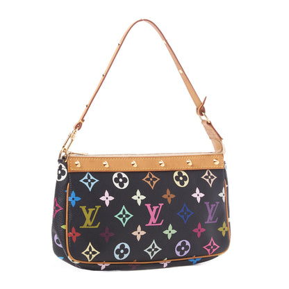 Louis Vuitton Monogram Multicolor Pochette Accessories Black 3 of 8