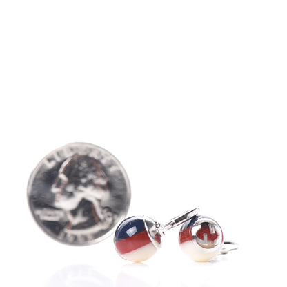 Gucci Resin Web Earrings Red Blue White 2 of 8