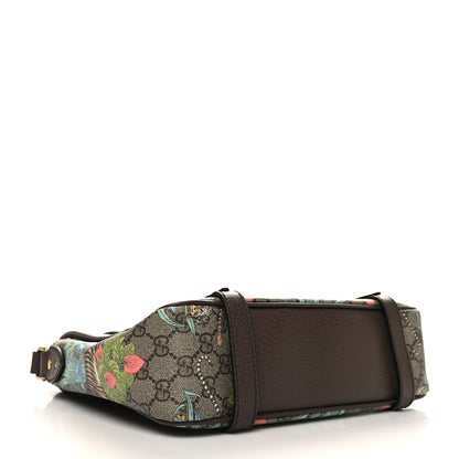 Gucci GG Supreme Monogram Tiger Savanah Textured Dollar Calfskin Retro Interlocking G Flap Messenger Bag Beige Ebony Multicolor New Acero 4 of 10