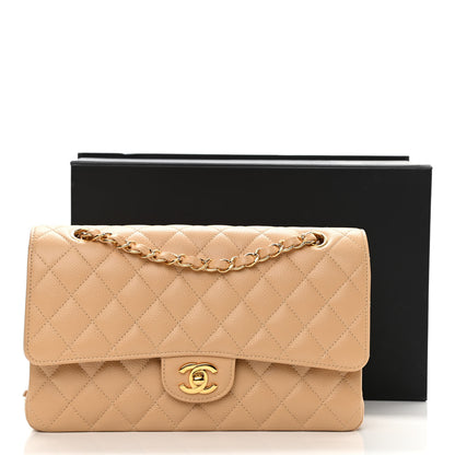 Chanel Caviar Quilted Medium Double Flap Beige Clair 11 of 11