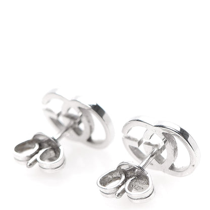 Gucci 18K White Gold GG Tissue Stud Earrings 3 of 5