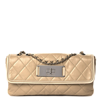 Chanel Lambskin East West Mademoiselle Flap Beige 1 of 11