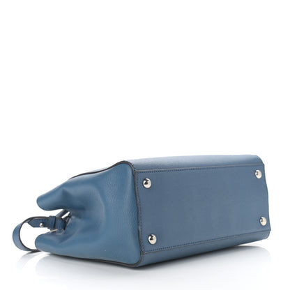 Fendi Vitello Elite Petite 2Jours Tote Blue 4 of 10