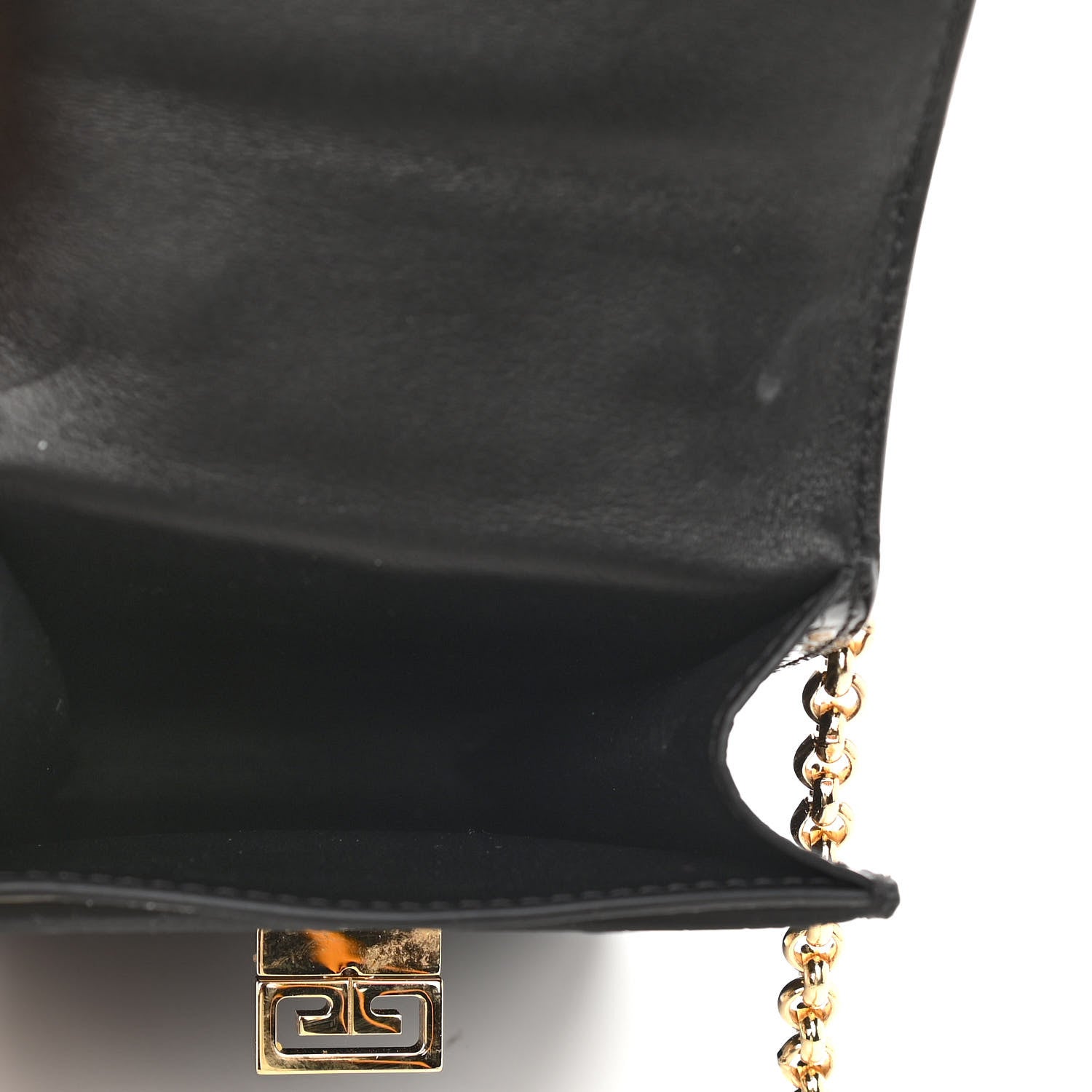 Givenchy Calfskin Crocodile Embossed Mini Phone Crossbody Bag Black 5 of 11