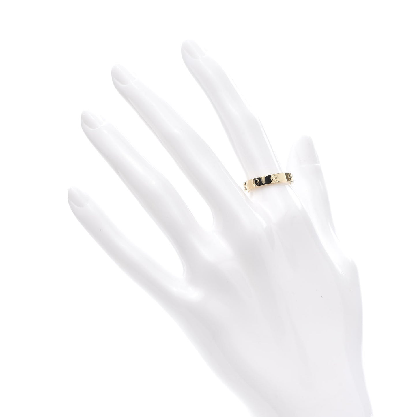 18K Yellow Gold 3.5mm LOVE Wedding Band Ring 53 6.5