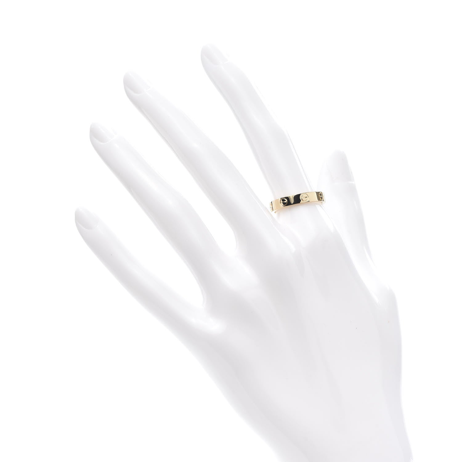 Cartier 18K Yellow Gold 3.5mm LOVE Wedding Band Ring 53 6.5 2 of 4