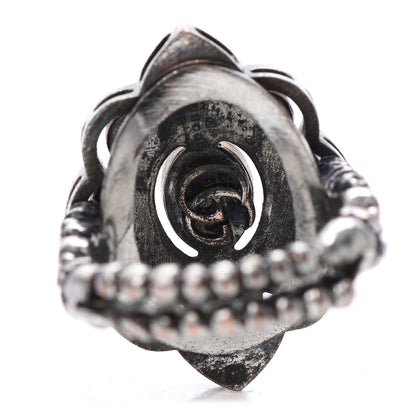 Gucci Metal Crystal Resin Ring 5.5 Aged Silver Multicolor 3 of 3