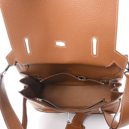 Hermes Taurillon Clemence Jypsiere 31 Gold 5 of 7