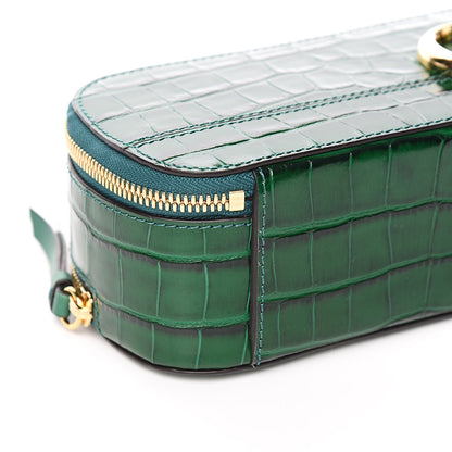 Chloe Calfskin Crocodile Embossed Mini C Vanity Bag Woodsy Green 8 of 10